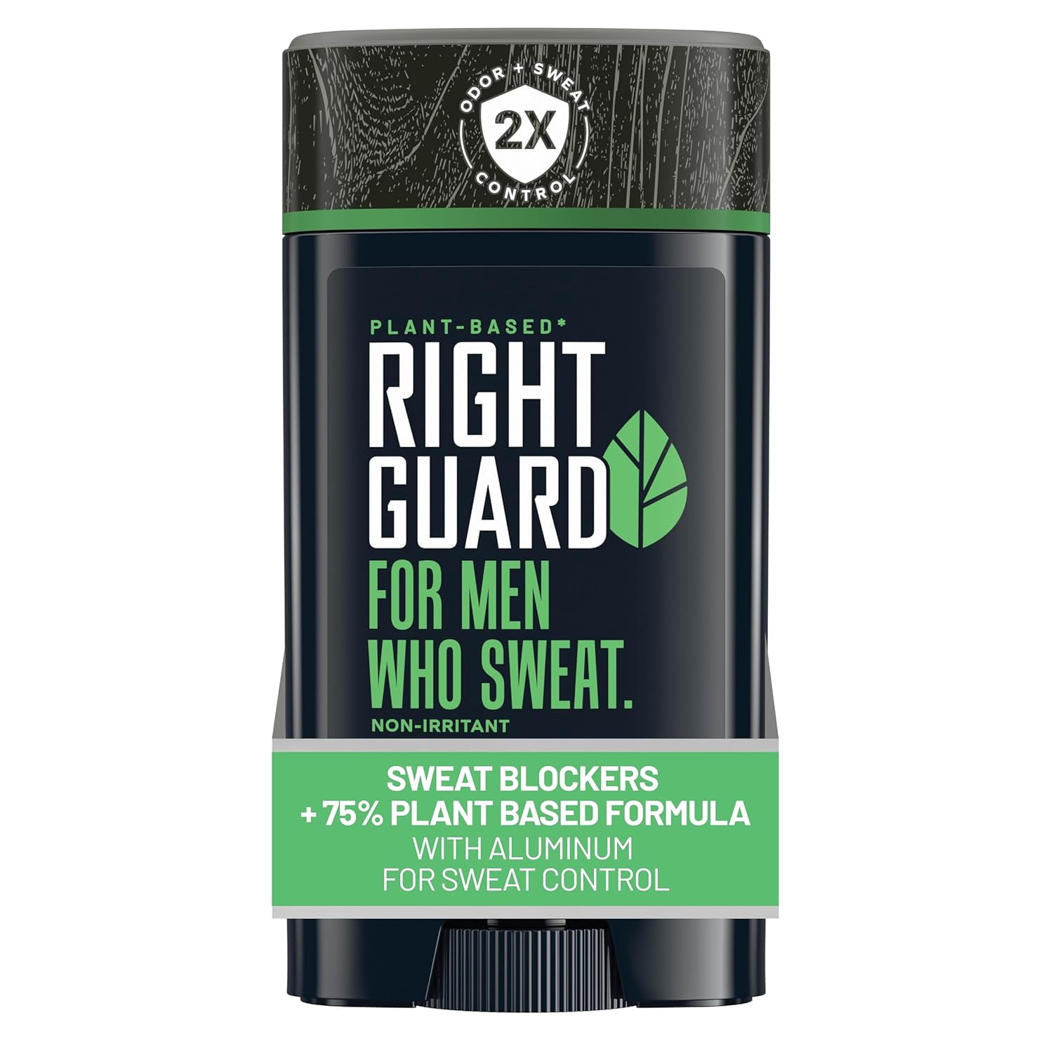 Right Guard Plant-Based Solid Antiperspirant, Aluminum Sweat Blockers & Deodorant for Men