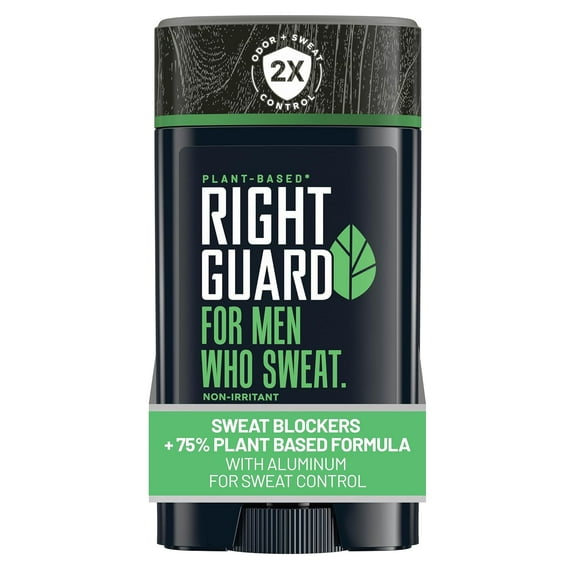 Right Guard Plant-Based Solid Antiperspirant, Aluminum Sweat Blockers & Deodorant for Men