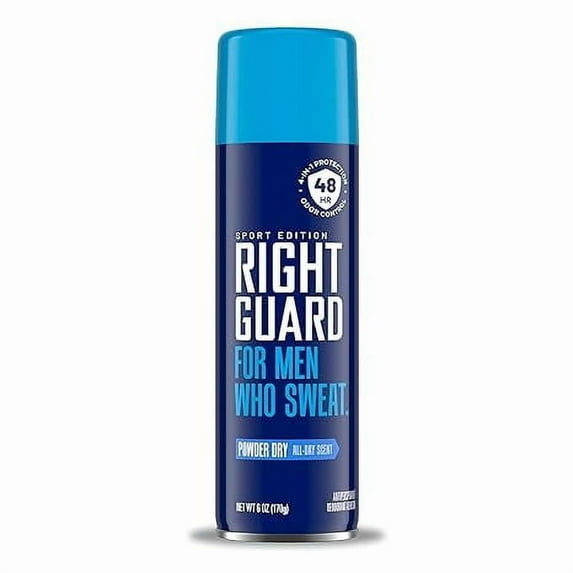 Right Guard Sport Antiperspirant Deodorant Aerosol Spray, Powder Dry, 6 Oz, 2 Pack