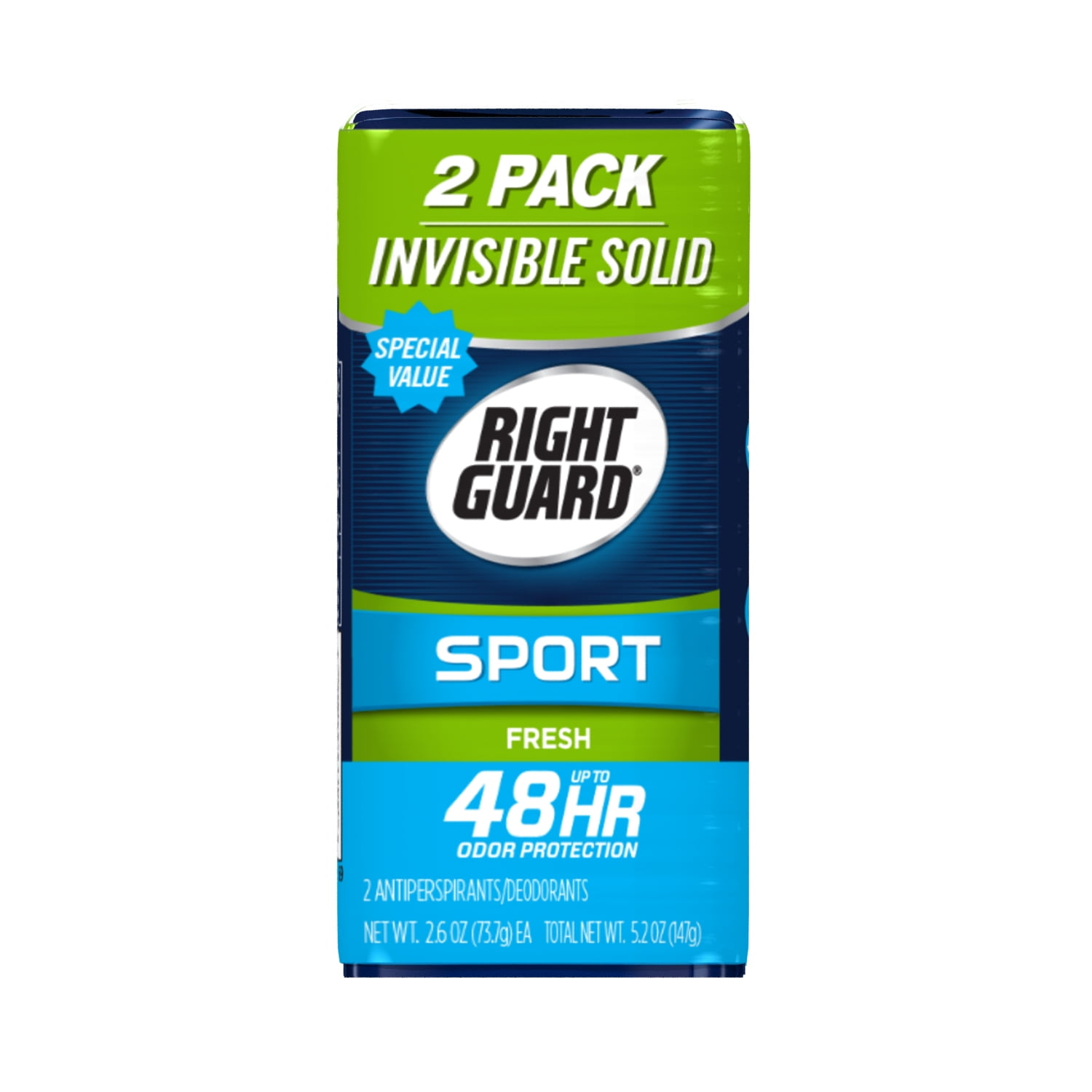Right Guard Sport Antiperspirant Deodorant Invisible Solid Stick, Fresh