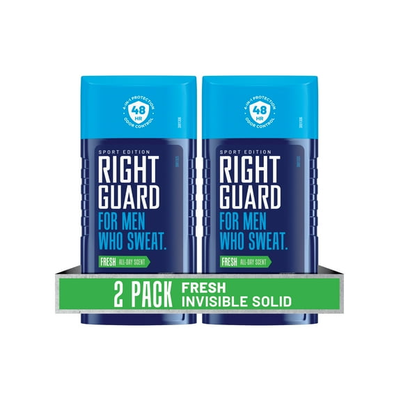 Right Guard Sport Invisible Solid Antiperspirant & Deodorant for Men, Fresh Scent, 2.6 oz. (2 Pack)