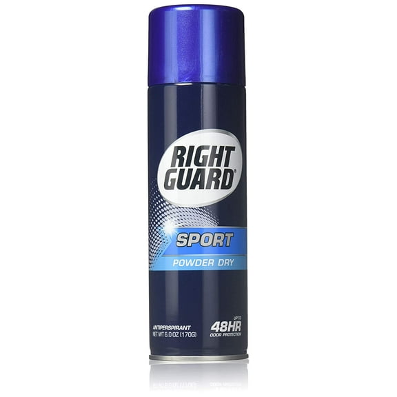 Right Guard Sport Antiperspirant and Deodorant Aerosol, Powder Dry - 6 oz