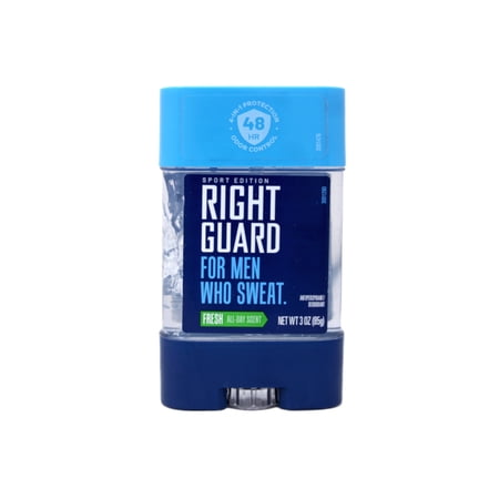 Right Guard, For Men Who Sweat, Odor Defense, Antiperspirant/Deodorant Clear Gel, Sport Edition, Fresh, 3 OZ