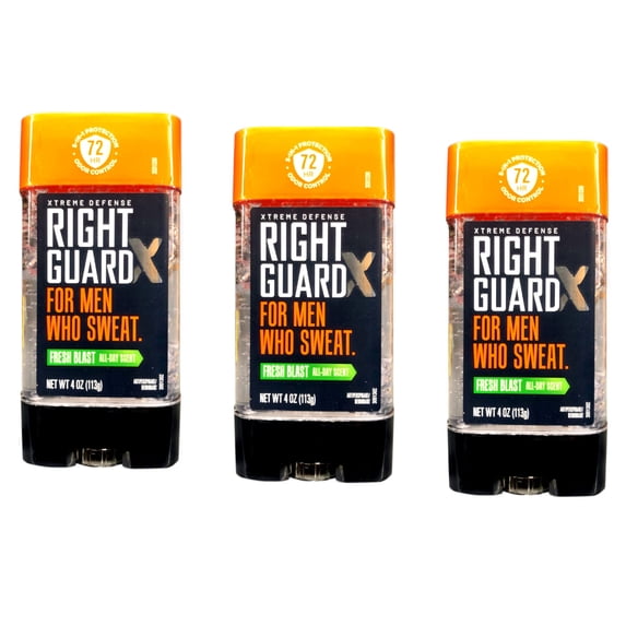 Right Guard Total Defense 5 Power Gel Antiperspirant And Deodorant, Fresh Blast, 4 Oz, 3 Pack