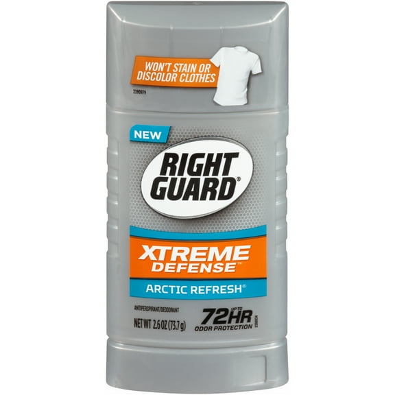 Right Guard Xtreme Defense Solid Antiperspirant & Deodorant for Men, Arctic Refresh, 2.6 oz.