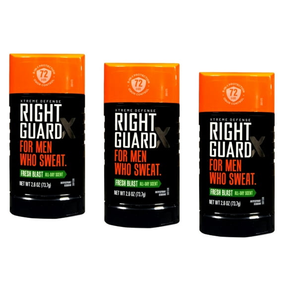 Right Guard Xtreme Defense 5 Anti-Perspirant & Deodorant, Fresh Blast 2.60 oz (Pack of 3)
