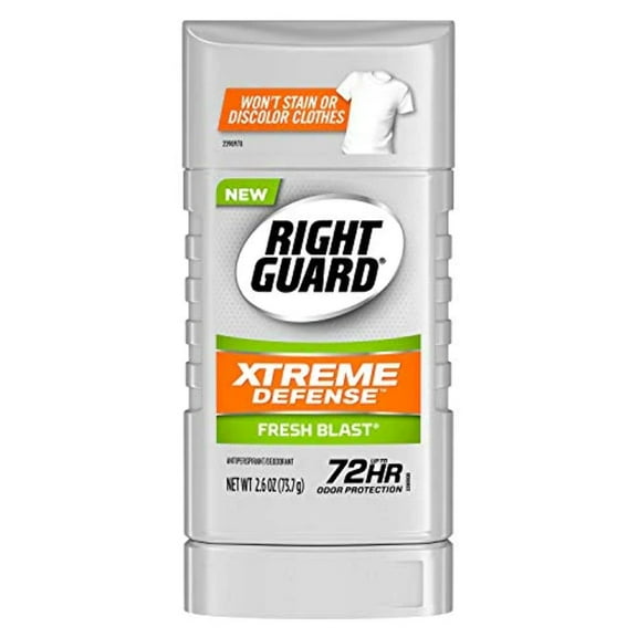 Right Guard Xtreme Defense 5 Anti-Perspirant  Deodorant, Fresh Blast 2.60 oz