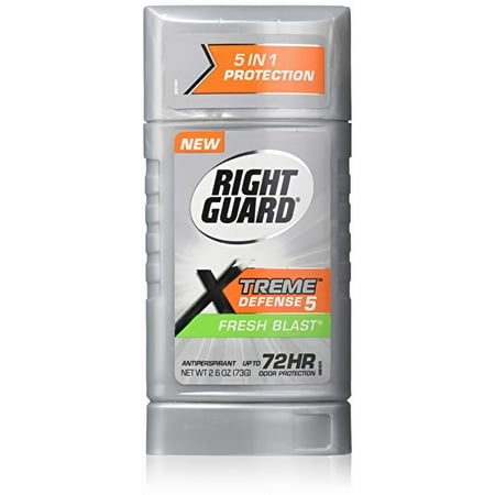 Right Guard Xtreme Defense 5 Anti-Perspirant Fresh Blast 2.60 oz (Pack of 10)