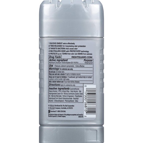 Right Guard Xtreme Defense 5 Arctic Refresh Antiperspirant,2.6 oz Pack of 6