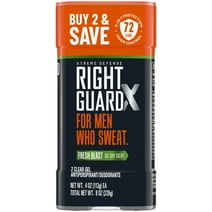 Right Guard Xtreme Defense Antiperspirant & Deodorant Gel, 5-in-1 Protection For Men, Blocks Sweat 2X Longer, 72-Hour Odor Control, Fresh Blast Scent, 4 oz. (Pack of 2)