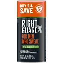 Right Guard Xtreme Defense Antiperspirant & Deodorant Invisible Solid, Fresh Blast, 2.6 oz. (2 count)