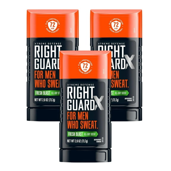 Right Guard Xtreme Defense Fresh Blast Solid 2.6oz 72Hr (Pack of 3)
