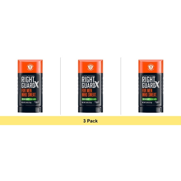 Right Guard Xtreme Defense Invisible Solid Antiperspirant Deodorant Fresh Blast 2.6 oz - 3 Pack