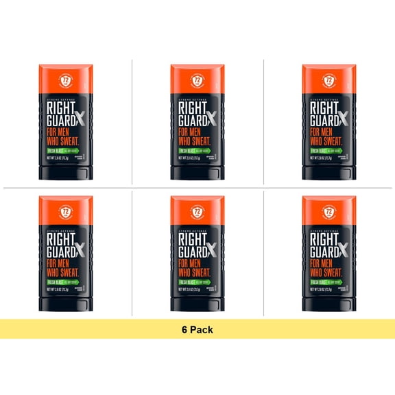 Right Guard Xtreme Defense Invisible Solid Antiperspirant Deodorant Fresh Blast 2.6 oz - 6 Pack