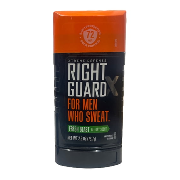 Right Guard Xtreme Defense Invisible Solid Antiperspirant Deodorant, Fresh Blast, 2.6 oz, 6 Pack