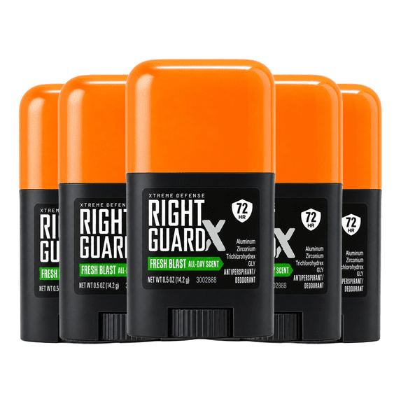 Right Guard Xtreme Fresh Blast Deodorant, Travel Size, 0.5 oz 5 Pack
