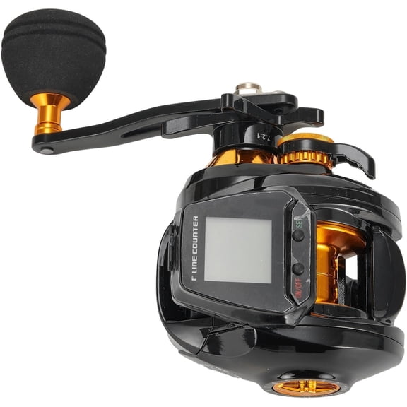 Right Hand Digital Baitcasting Reel with Accurate Line Counter, Baitcaster Line Counter 6.3:1 Gear Ratio, Magnetic Brake, USB Rechargeable Design for Fishing Enthusiasts