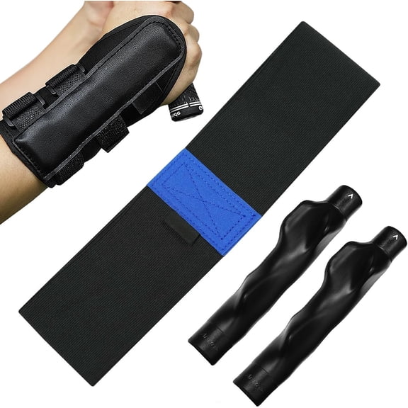 Right Hand Golf Grip Trainer 2 Pack with Arm Band & Wrist Strap, Golf Aid Kit, Grip Trainer Golf Club to Correct Hand Position and Develop Memory