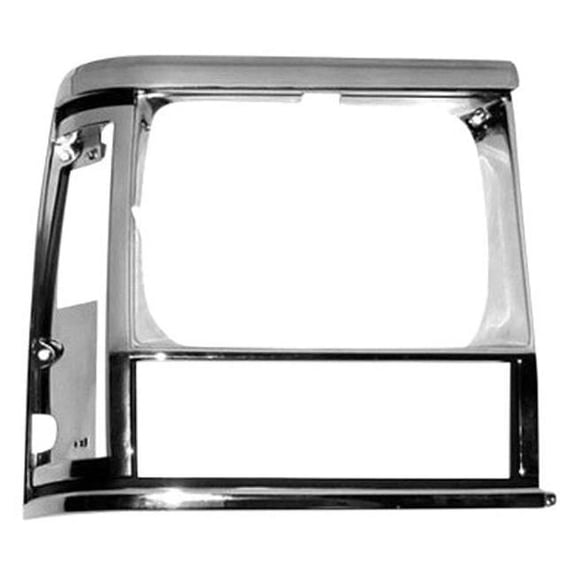 Right Hand Headlamp Door for 1991-1996 Cherokee-Wagoneer & 1991-1992 Comanche P-U, Chrome & Black