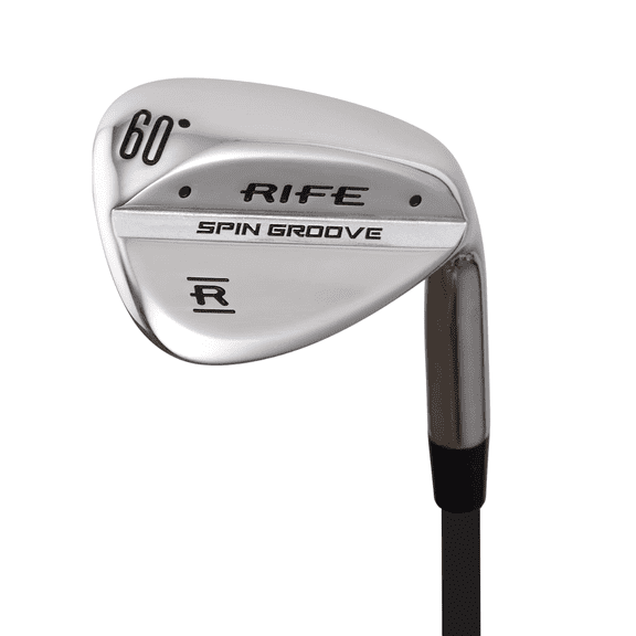 Right-Handed Men's +1'' Rife Spin Groove 60 Lob Wedge (LW) "Regular" Flex GRAPHITE with Midsize Grips