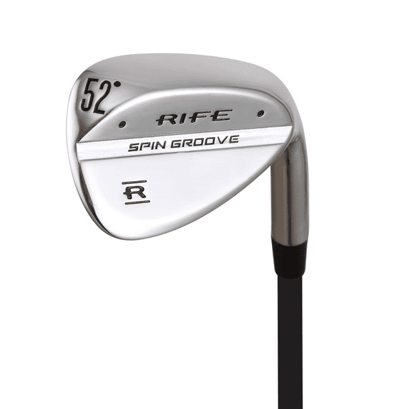 Right Handed Rife Spin Groove Men's Standard Length Graphite Shaft Senior Flex Golf Wedge with Standard Grips 52 Degree Attack Approach Gap Wedge AW/GW Golf Club