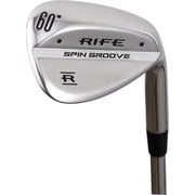 Right Handed Rife Spin Groove Plus 1 Inch Over Men's Standard Length Steel Shaft Stiff Flex Tall Golf Wedge with Midsize Grips 60 Degree Lob Wedge LW Golf Club