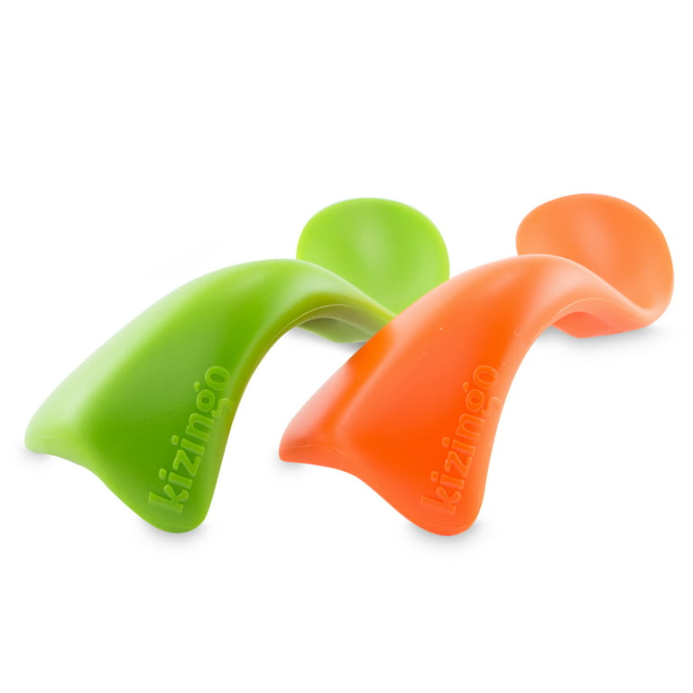Right-Handed Toddler Spoon 2 Pack - Peas + Carrots 