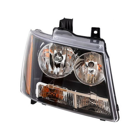 Right Headlight Assembly - Compatible with 2007 - 2013 Chevy Avalanche Crew Cab Pickup 4-Door 5.3L V8 Naturally Aspirated OHV FLEX 2008 2009 2010 2011 2012