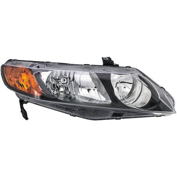 Right Headlight Assembly - Compatible with 2006 - 2008 Honda Civic Sedan 2007