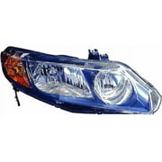 Right Headlight Assembly - Compatible with 2006 - 2008 Honda Civic Sedan 2007