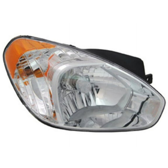Right Headlight Assembly - Compatible with 2007 - 2011 Hyundai Accent 2008 2009 2010