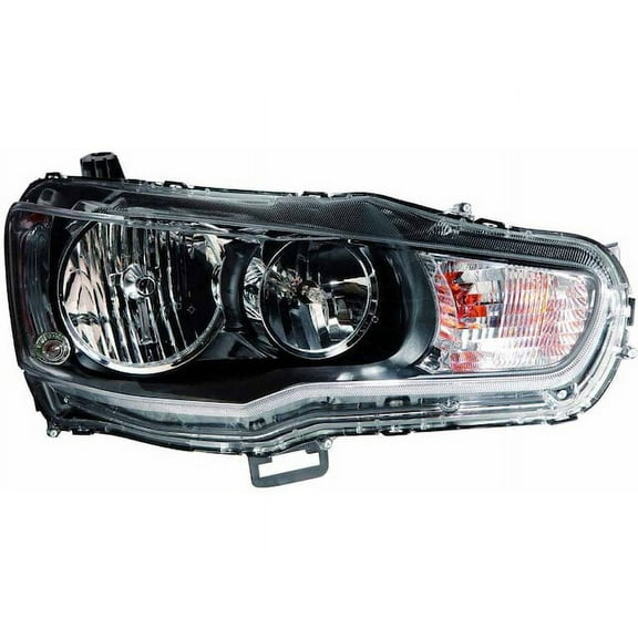 Right Headlight Assembly - Compatible with 2009 - 2017 Mitsubishi Lancer 2010 2011 2012 2013 2014 2015 2016