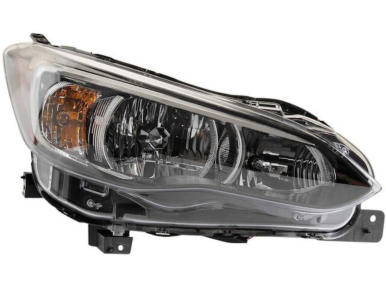KARPAL Right Side Headlight Assembly For Subaru Impreza 2017-2020 (Halogen, Chrome Housing, DOT/SAE Certified)