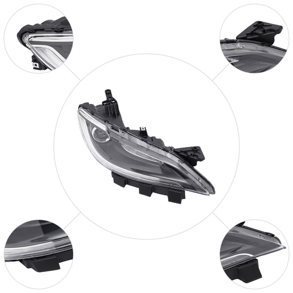 Right Headlight Headlight Halogen Headlight Fits 2016-2017 Chrysler 200 C/Limited Sedan 4-Door High-quality PP PMMA And PC
