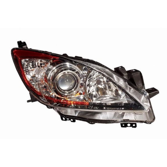 Right Headlight Lens Housing - Compatible with 2010 - 2013 Mazda 3 2011 2012