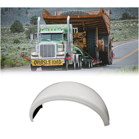 Right Heavy Duty Fender For Peterbilt 379 Models - Front Passenger Side Fiberglass Fender for Trucks Replaces 15-04905M001R5F 6110407002R PTR1504905M001R5F