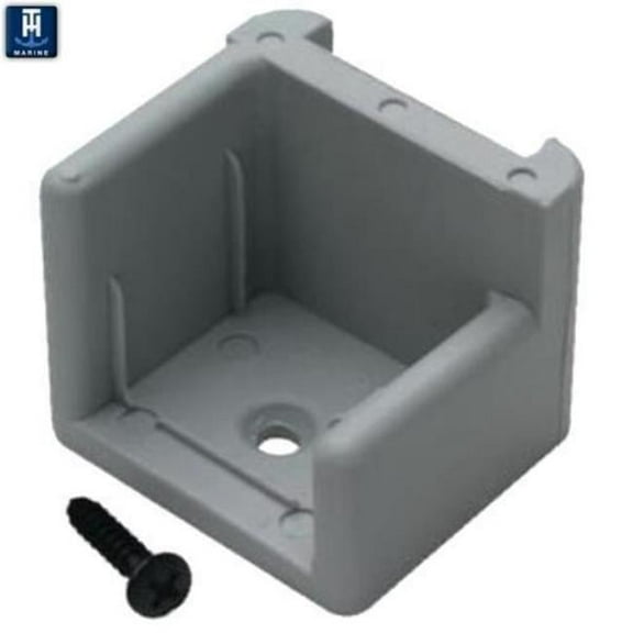 Right Hinge Door Stop with Ribs, Gray