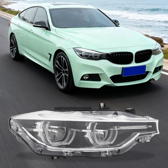 Right LED Headlight Assembly (without AFS), Fit for 2016-2019 BMW 3 Series F30 320i 330i 340i Sedan Vehicle Front Lamp Replacement