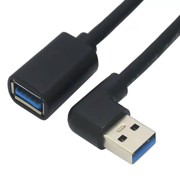 Right/Left Angled USB3.0 Extender Cable Male to Female USB Cord 5Gbps for Computer Dashcams and Other Devices