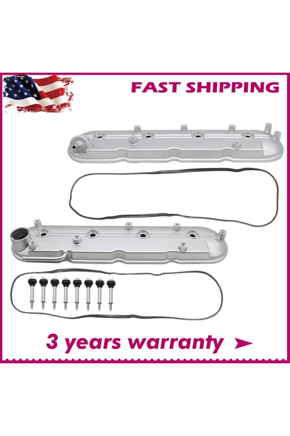 Right+Left Side Valve Cover Set For GM Chevry LS LS3 4.8 5.3L 6.0L 6.2L 12637684