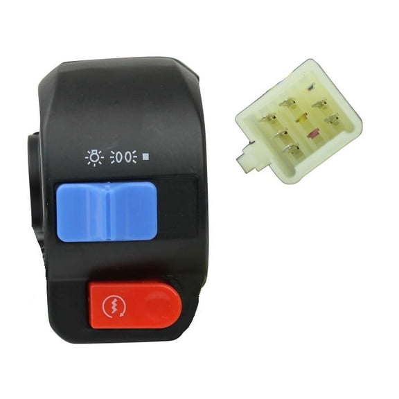 Right Light Kill Switch - 6 Wire Single Plug - for GY6 50cc 150cc Moped Scooter MC-17-150