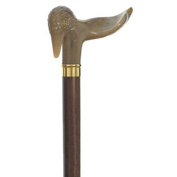 Right Palm Grip Walking Cane with Duck designed resin ergonomic palm handle