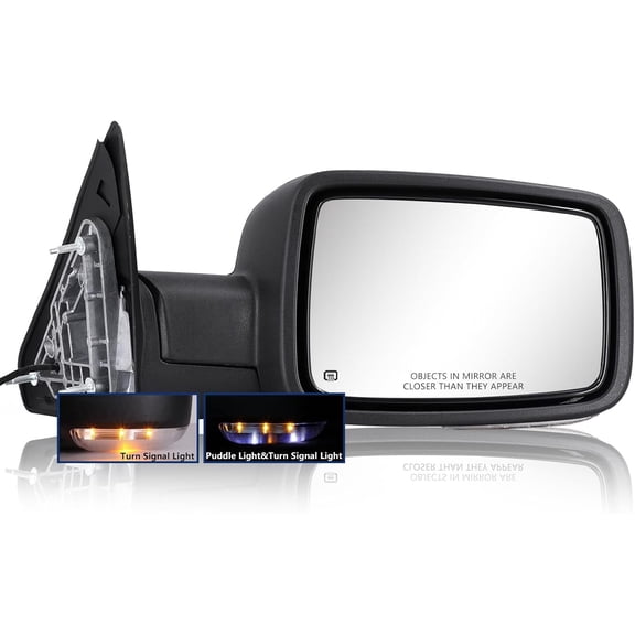 Right/Passenger For 2013-2019 Dodge Ram 1500 Manual Fold + Heated Power Mirror