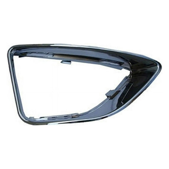Right Passenger Side Fog Light Trim - Chrome - Compatible with 2010 - 2012 Ford Fusion SEL 2011