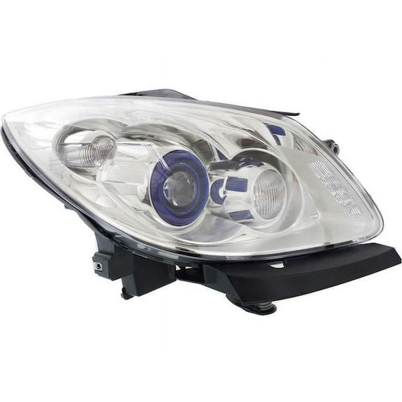 Right Passenger Side HID Headlight Assembly - without Auto Adjust - with Amber Park Lamp Bulb - Compatible with 2008 - 2012 Buick Enclave 2009 2010 2011