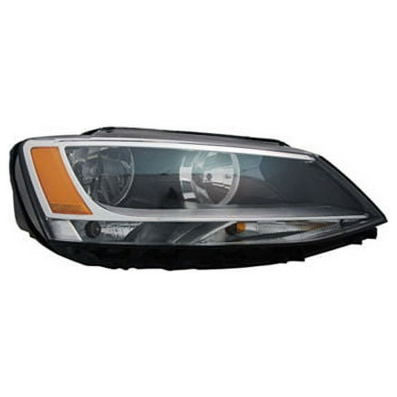 Right Passenger Side Halogen Headlight Assembly - Compatible with 2011 - 2016 Volkswagen Jetta Sedan 2012 2013 2014 2015