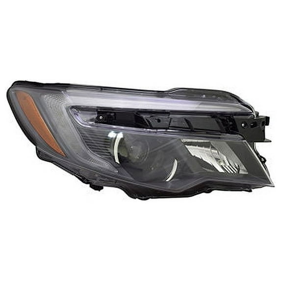 Right Passenger Side Halogen Headlight Assembly - Compatible with 2016 - 2020 Honda Pilot with LED Daytime Running Lights 2017 2018 2019