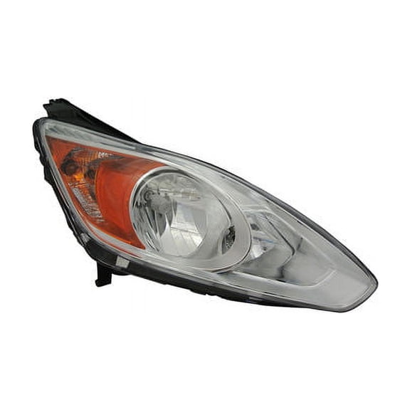 Right Passenger Side Halogen Headlight Assembly - without Logo on Bulb Shield - Compatible with 2013 - 2016 Ford C-Max 2014 2015