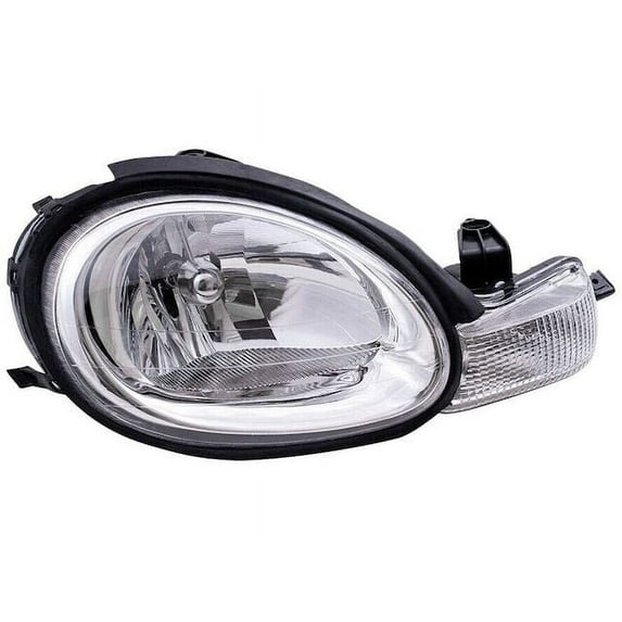 Right Passenger Side Headlight Assembly - Compatible with 2000 - 2005 Dodge Neon 2001 2002 2003 2004