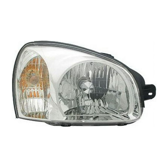 Right Passenger Side Headlight Assembly - Compatible with 2003 - 2006 Hyundai Santa Fe 2004 2005